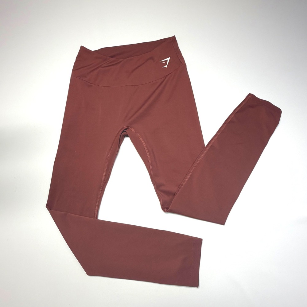 Gymshark High Waisted Training Leggings Rust Brown Women's Large